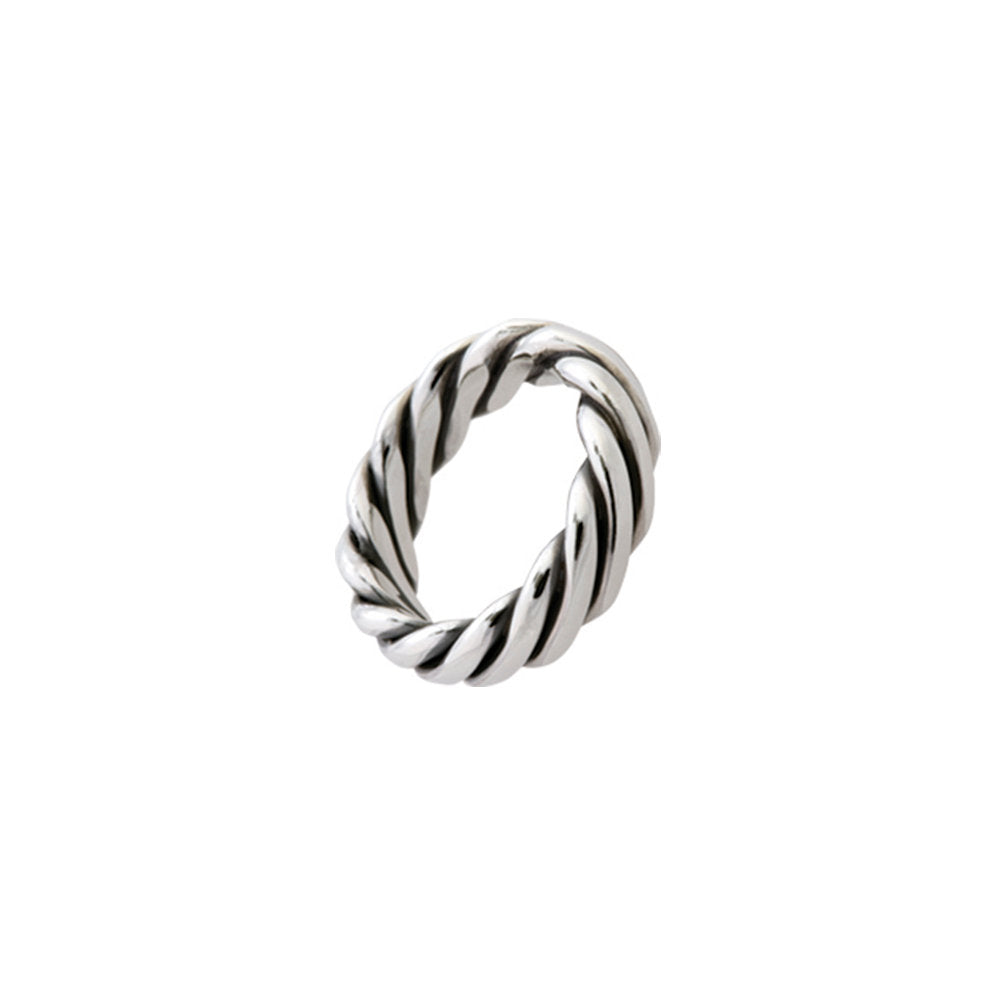 Snoet sølv fingerring - 203409
