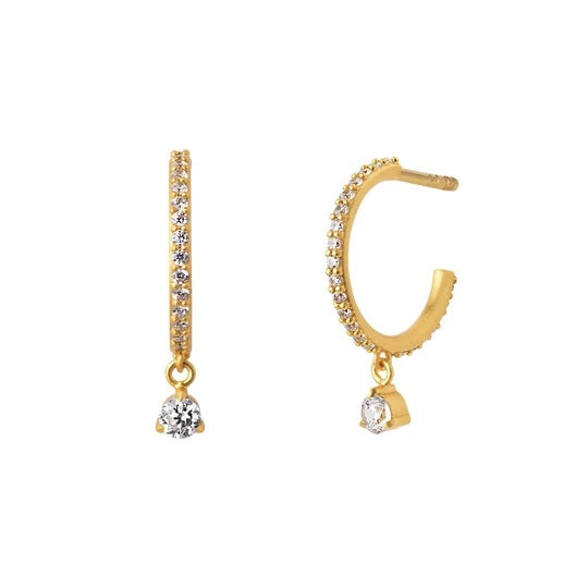 Sparkle hoops i forgyldt sølv fra byBiehl - 4-034A-GP