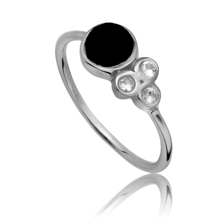 Glory ring sølv med onyx-glrs0385bowt