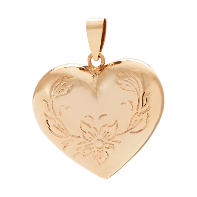 Nordahl - Guld hjerte med gravering, 18mm - 29170070500