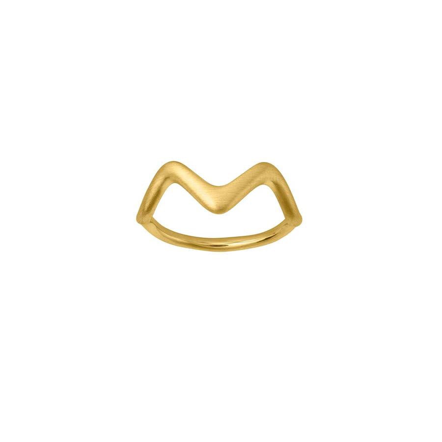 byBiehl - Wave ring i guldbelagt sølv - 5-3703-gp