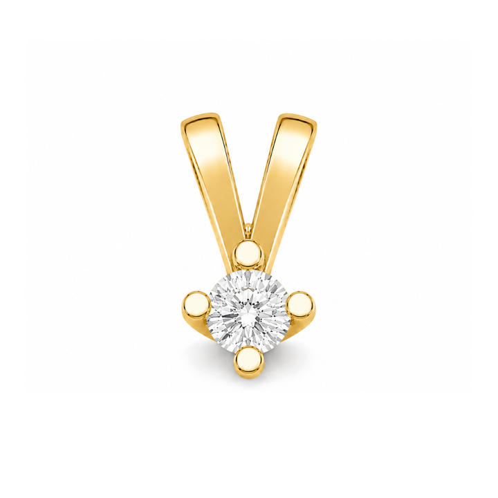 Lind Design - 1867 vedhæng i 14 karat guld med 0,20 ct brillant