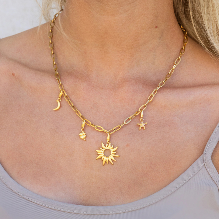 byBiehl - Star fish charm, sø stjerne vedhæng i guldbelagt - 7-5207a-gp