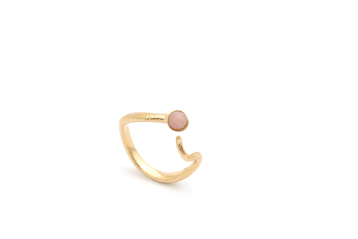 Per Borup - Ophelia 14kt guld ring med pink opal - 1130R