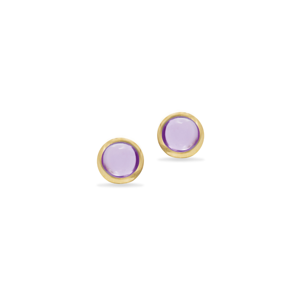 Scrouples - 8 kt. ørestikker med ametyst, 7 mm - 124483