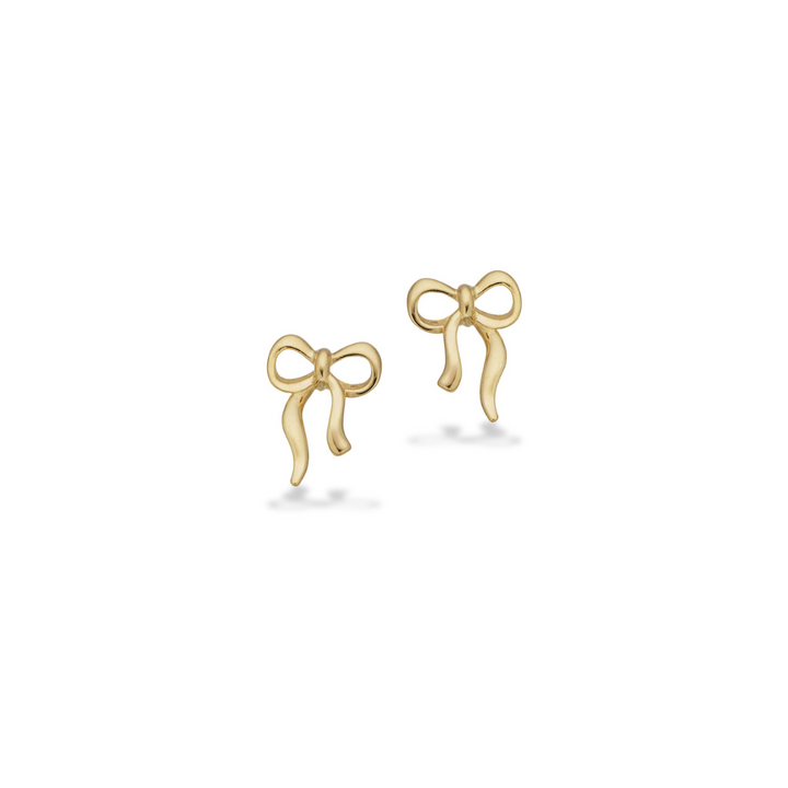 Scrouples - 8 karat guld sløjfe ørestikker - 124973