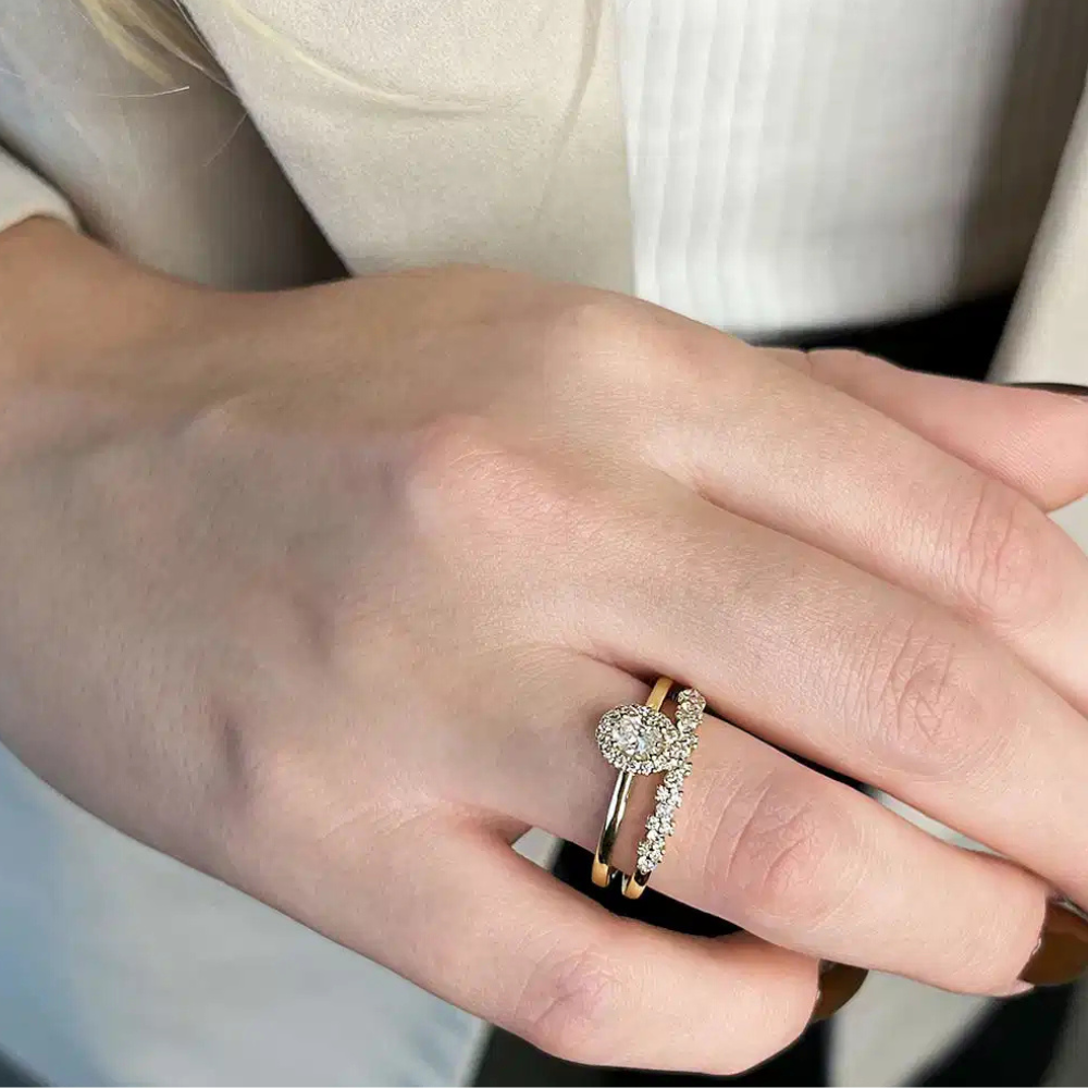 Scrouples - Diana roset 14 karat guldring med 0,28 ct diamant - 713265