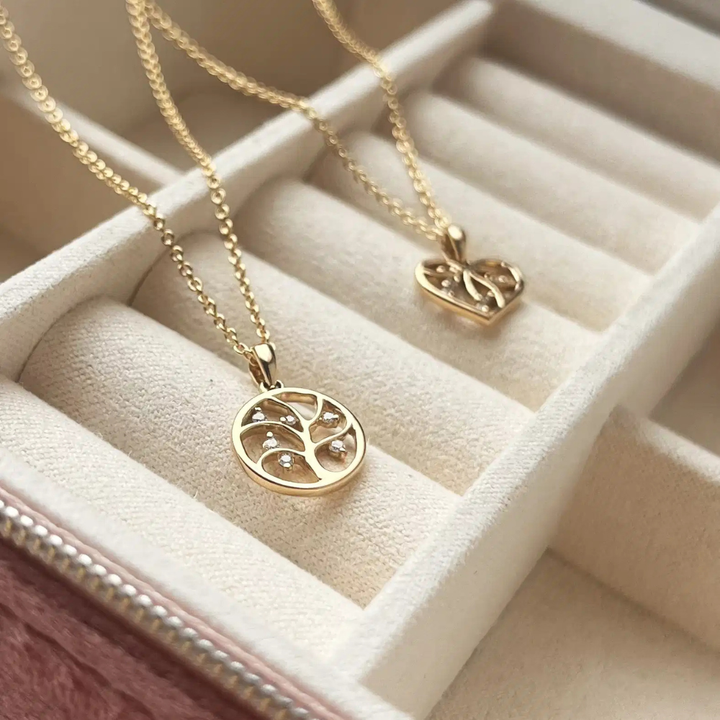 Scrouples - 14 karat guld vedhæng med 0,05ct diamanter - 214745