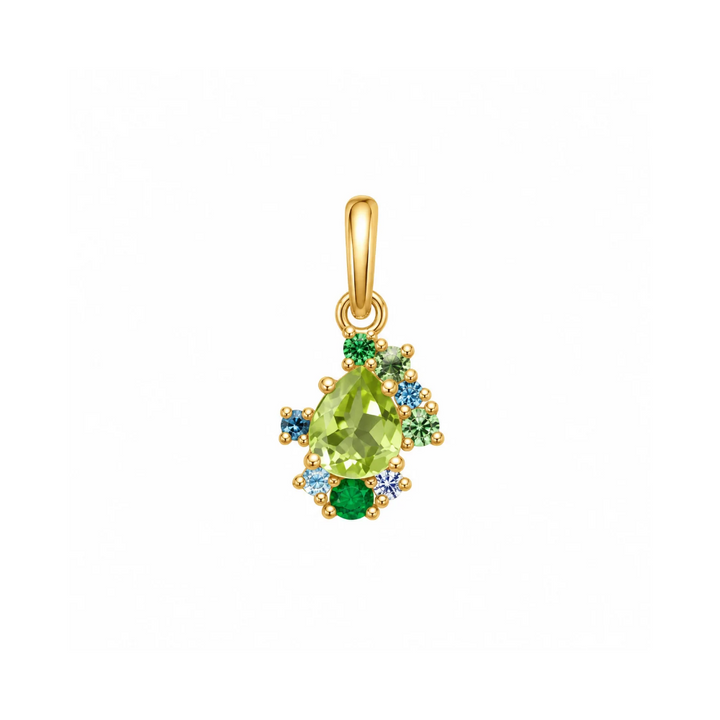 Mads Z - Four Seasons Spring Petite vedhæng i 14 kt. med grønne ædelsten - 1536029