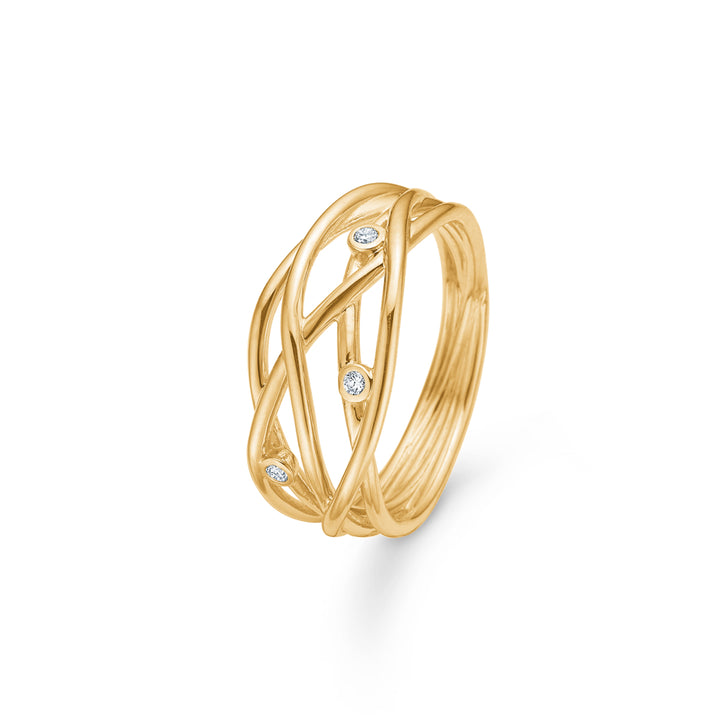 Mads Z - Diamond Nest ring i 14 karat guld med diamanter - 1541096