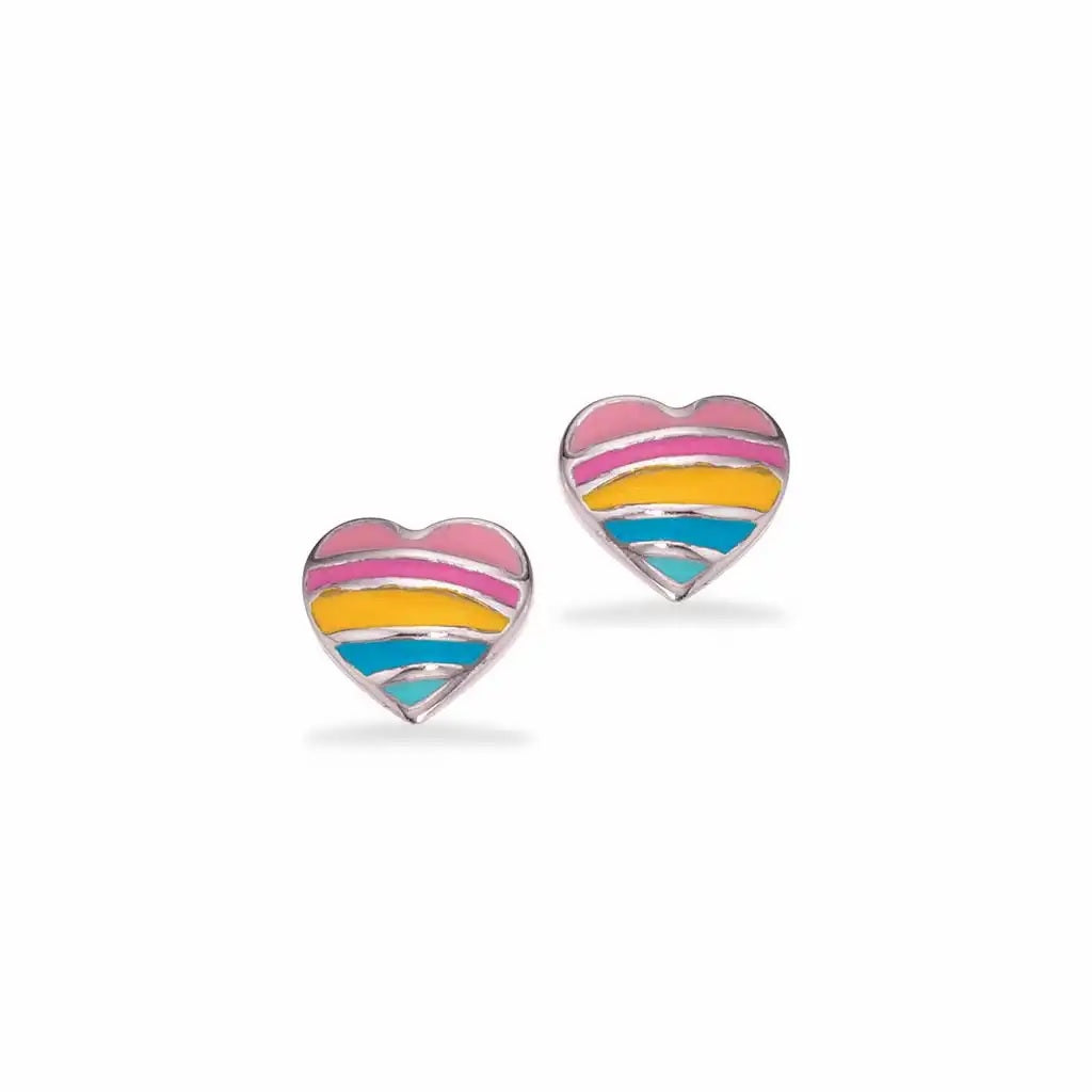 Scrouples - Hjerte øreringe med regnbuefarver - 155612