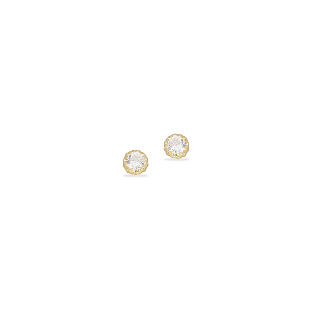 Scrouples - Ørestikker med stjernefatning i forgyldt med zirkonia, 3 mm - 165732