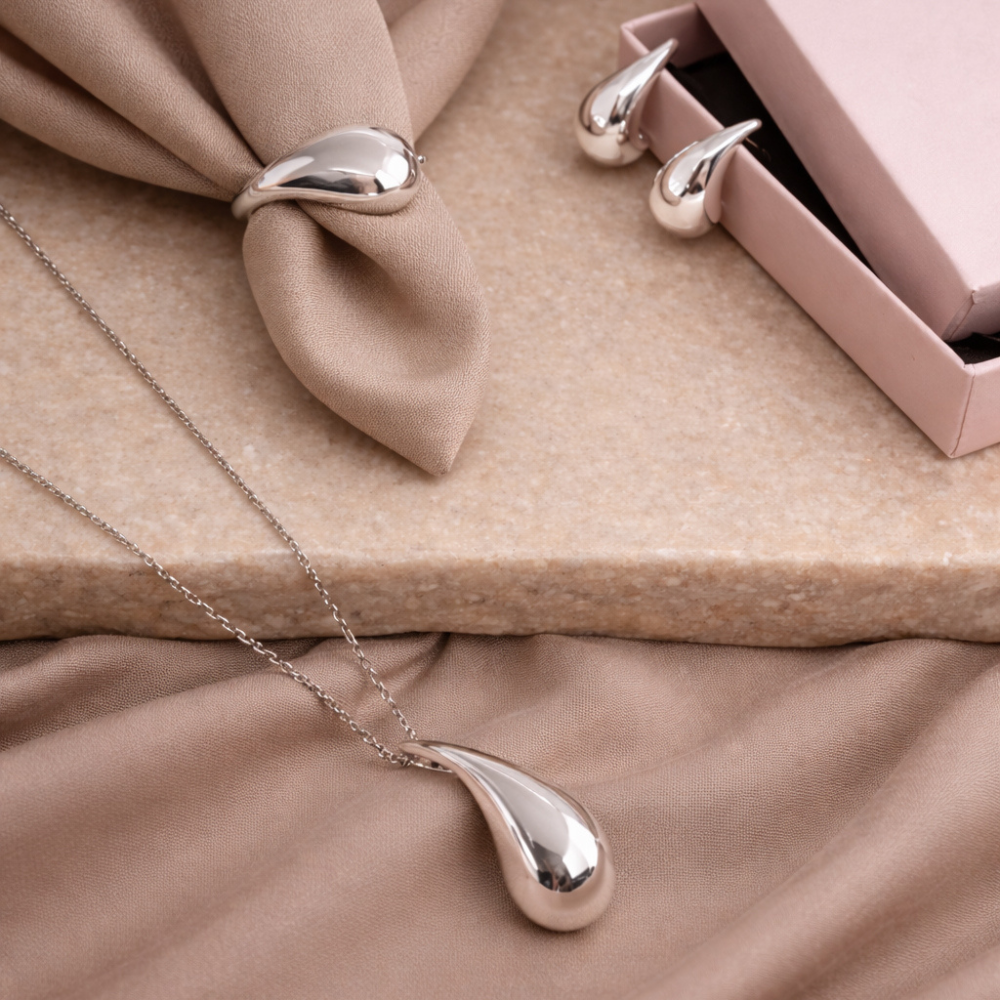 Scrouples - Enkelt dråbe ring i sterling sølv - 730862