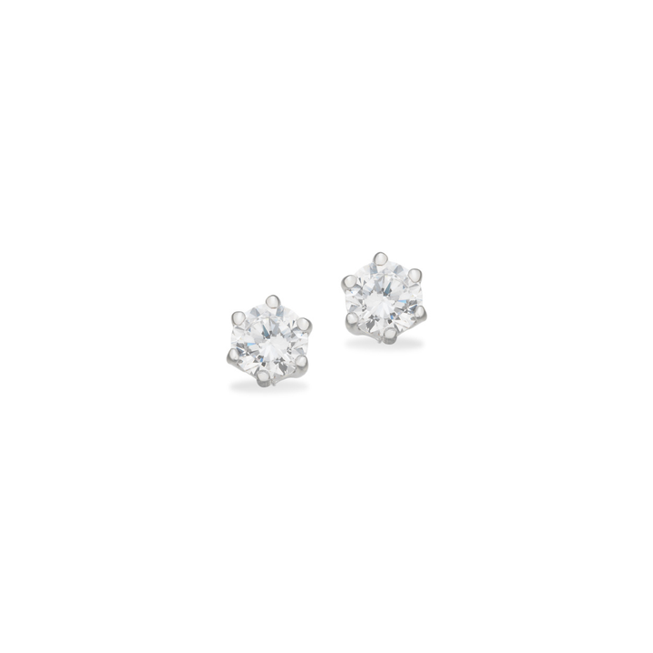 Scrouples - Solitaire ørestikker i sølv med zirkonia, 5 mm - 167372