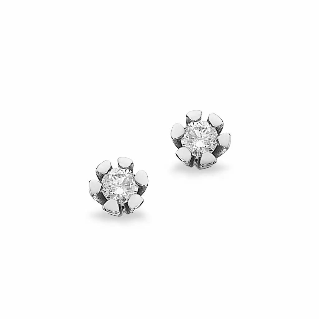 Vida - Hvidguld øreringe med diamanter  0,06ct - 1814,06