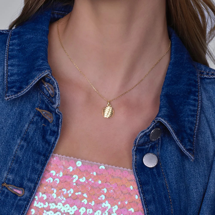 Nordahl - Forgyldt halskæde med cirkel vedhæng - 20600085900