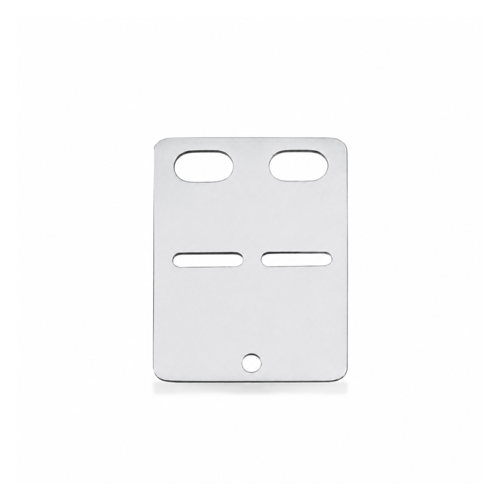 Scrouples - ID Plade i sølv til gravering, 19x27 mm - 21072s