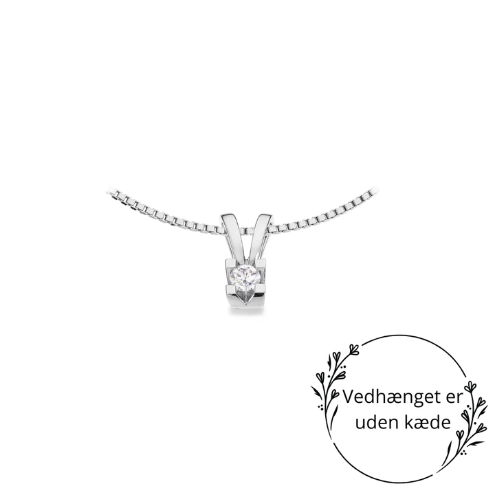 Scrouples - Kleopatra hvidguld vedhæng med 0,10ct diamant