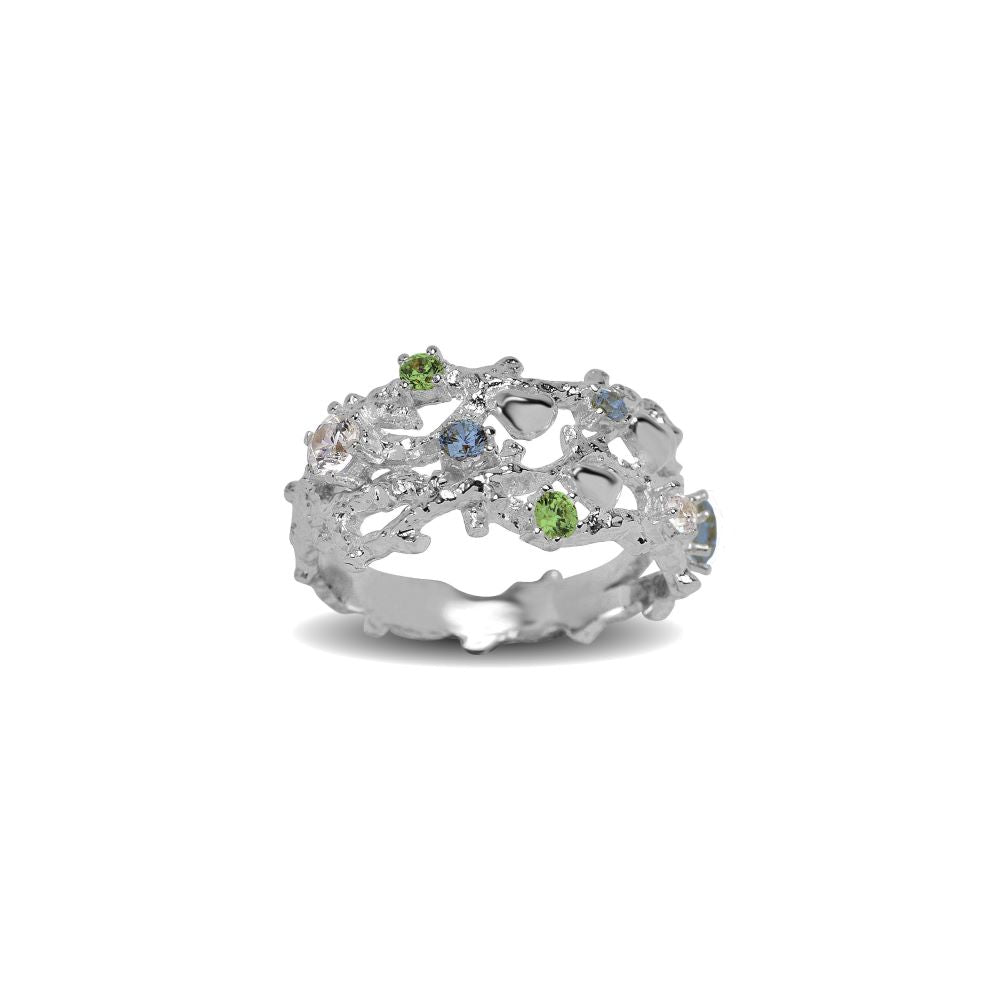 Blossom - Radiance Reef Sølv ring med sten - 21621668