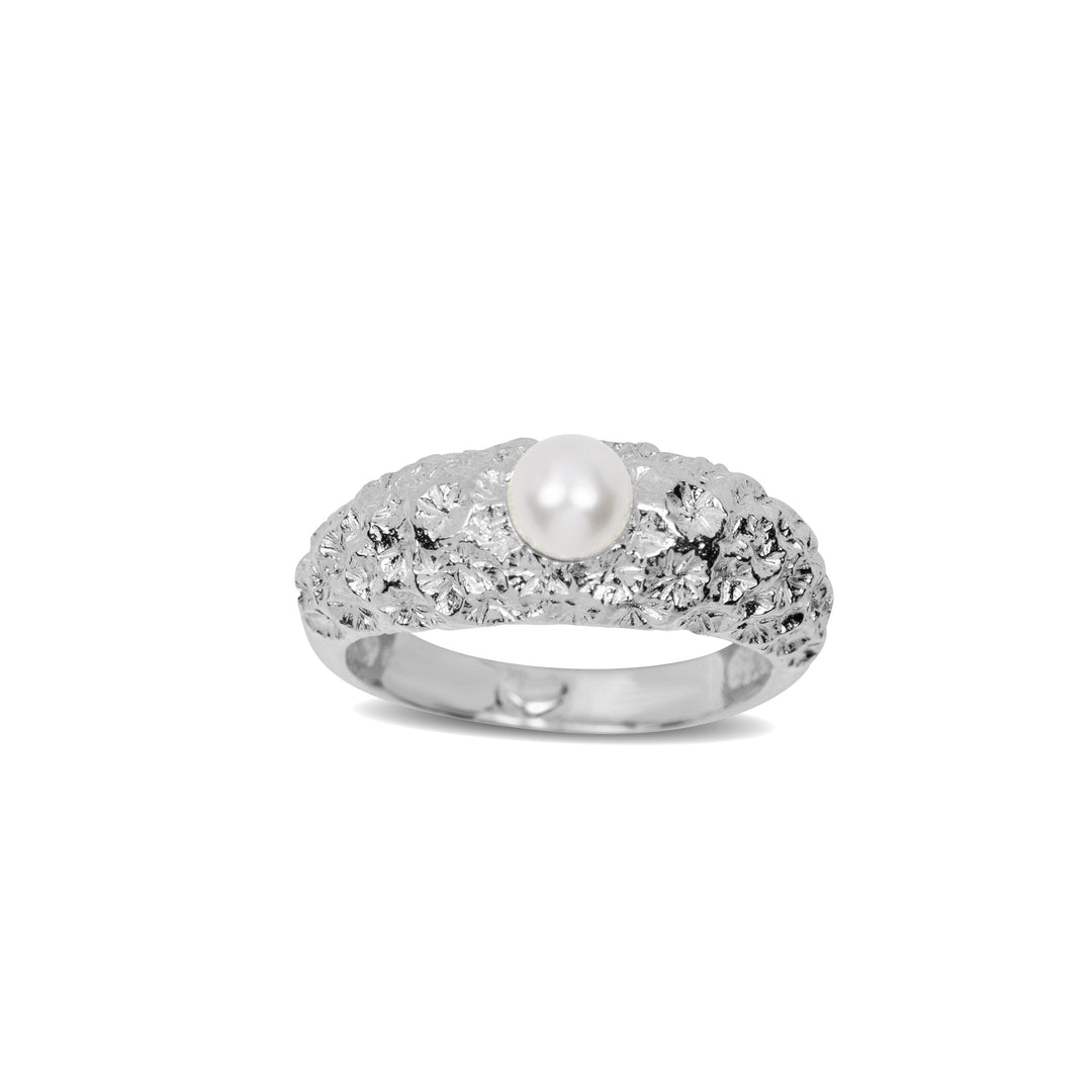 Blossom - Sey Pearl ring i sølv med ferskvands perle - 21631667-31