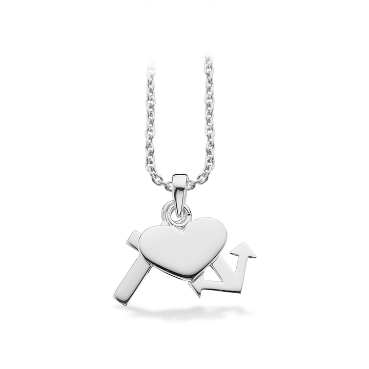 Scrouples - Tro, Håb og Kærlighed sølv halskæde - 224182