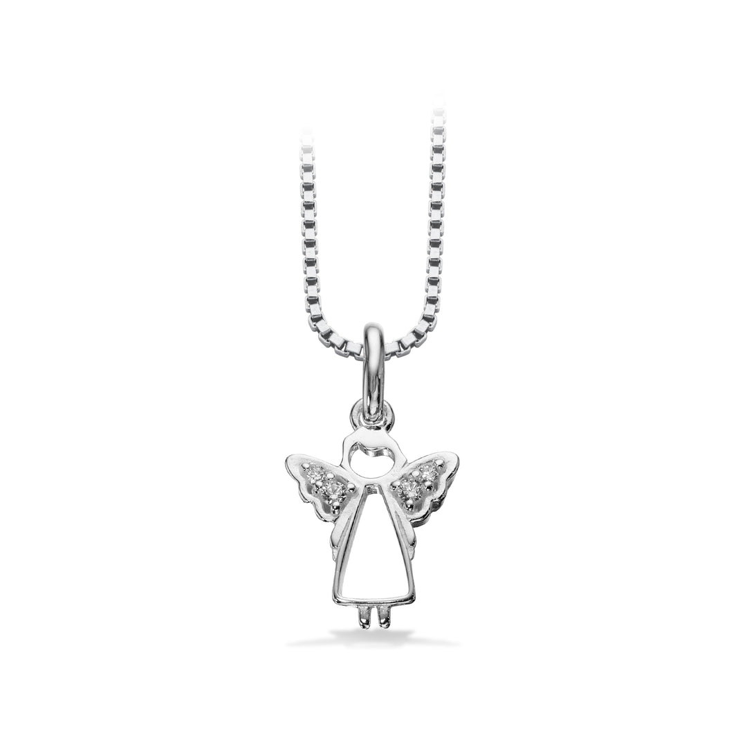 Scrouples - Sølv engel vedhæng i kæde - 235752