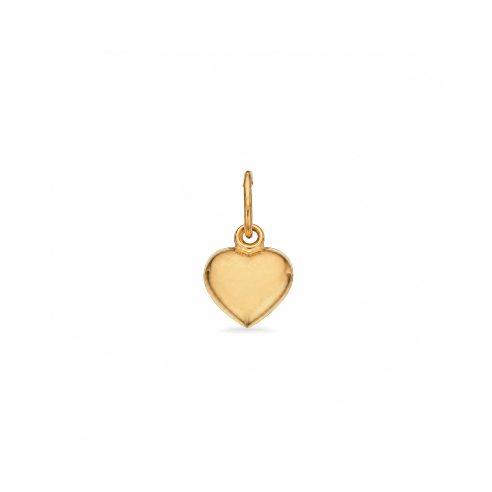 Scrouples - 8 karat klassisk guldhjerte med blank overflade, 6x7mm - 24423s