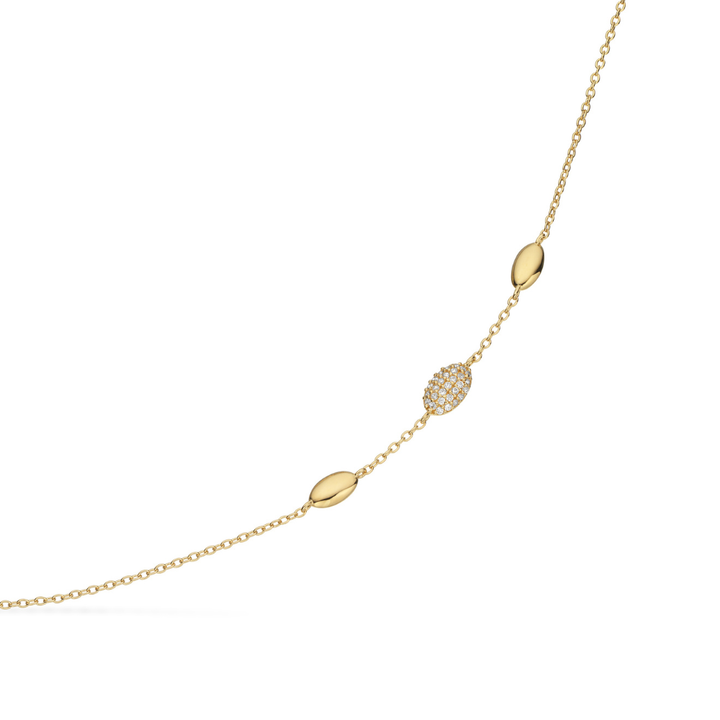 Scrouples - Forgyldt sølv armbånd med kugler og zirkonia - 300342a,m