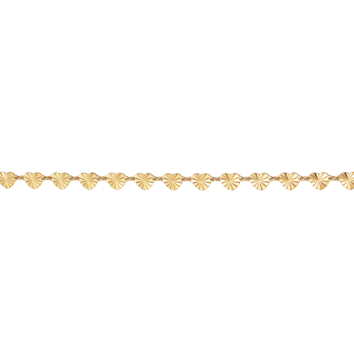 Scrouples - Plissé hjerte armbånd i forgyldt sølv - 300962a,m
