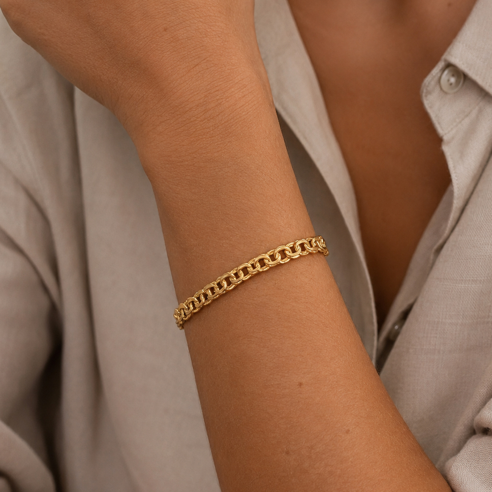 Scrouples - Bismark armbånd i forgyldt sølv - 301342a,m