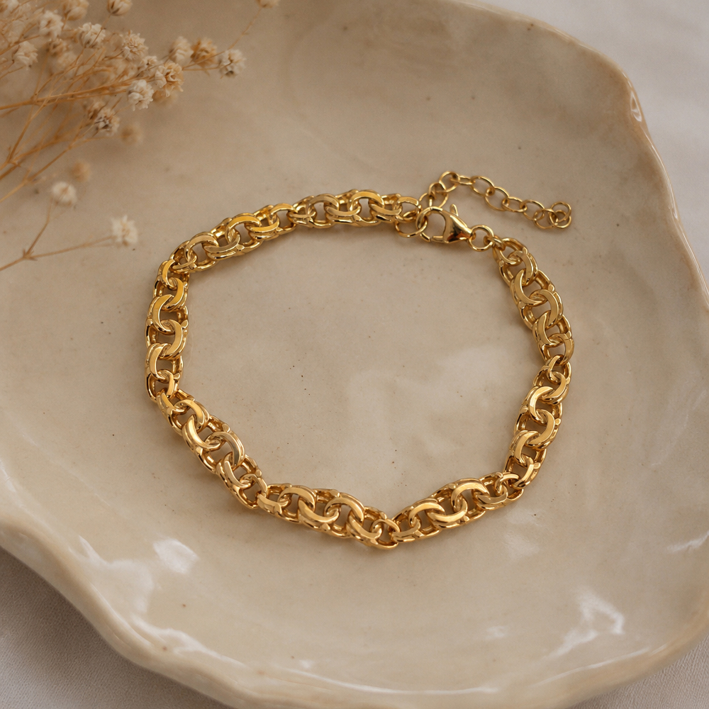 Scrouples - Bismark armbånd i forgyldt sølv - 301342a,m