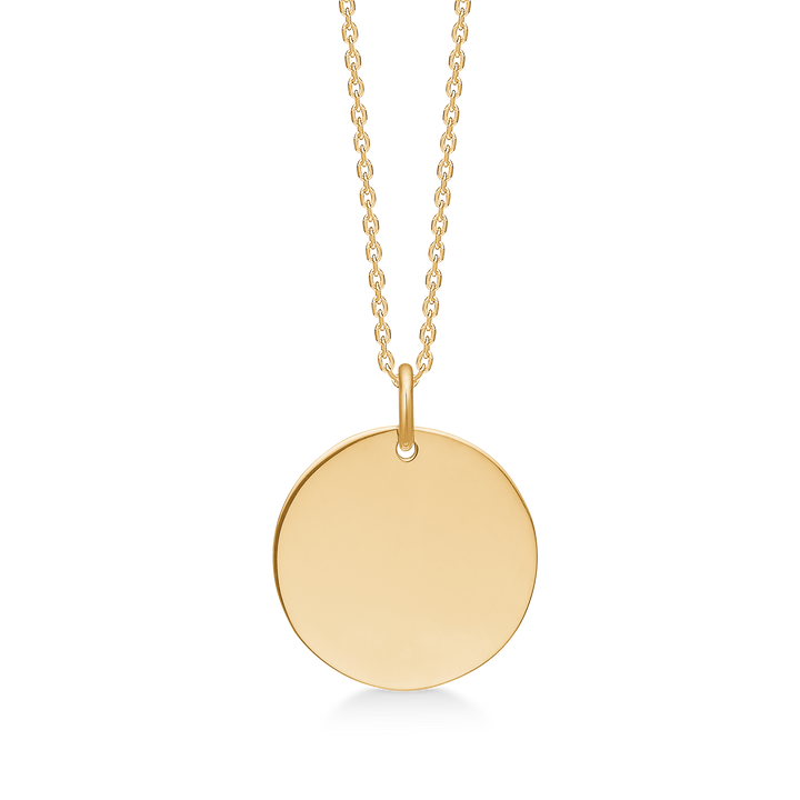 Mads Z - Rund plade til gravering i 8 karat guld, 16mm - 3330192