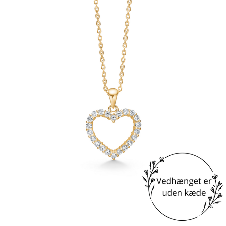 Mads Z - Rhiannna 8 karat guld vedhæng med sten, 13mm - 3337075