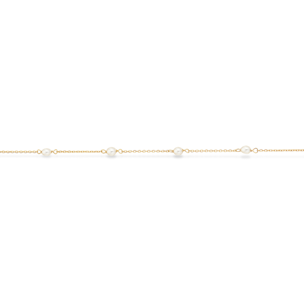 Scrouples - 8 kt. guld armbånd med ferskvandsperler - 34163a,m