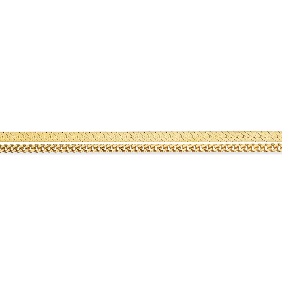 Scrouples - Dobbelt Magic og panser halskæde i sølv forgyldt - 38452h,m