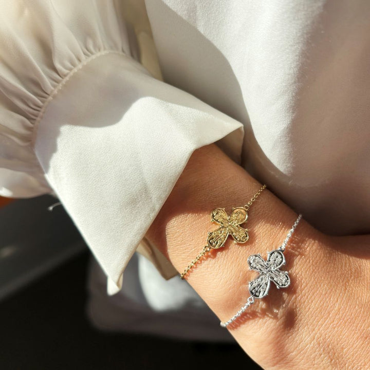 Scrouples - Armbånd med dagmarkors i forgyldt sølv - 39752b-a,m