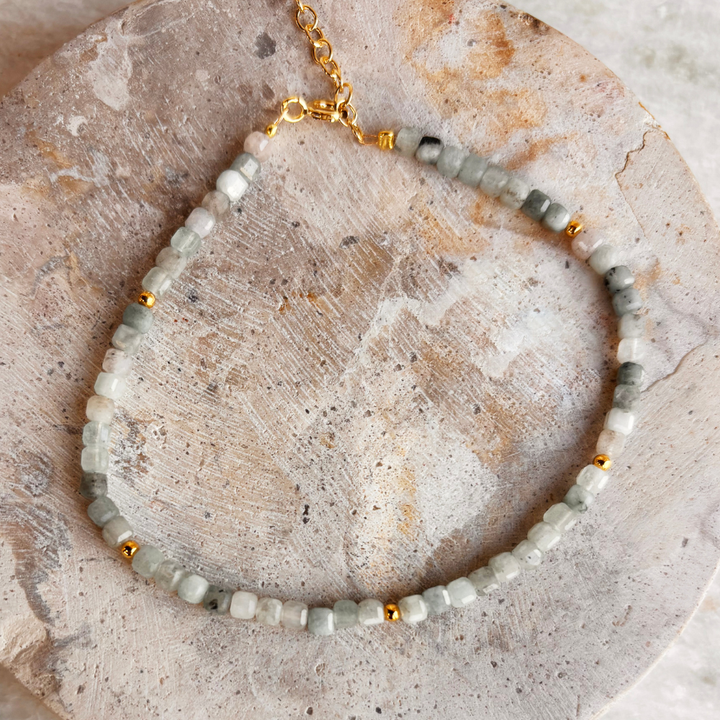 Scrouples - Armbånd med aquamarin i forgyldt sølv - 39862a,m