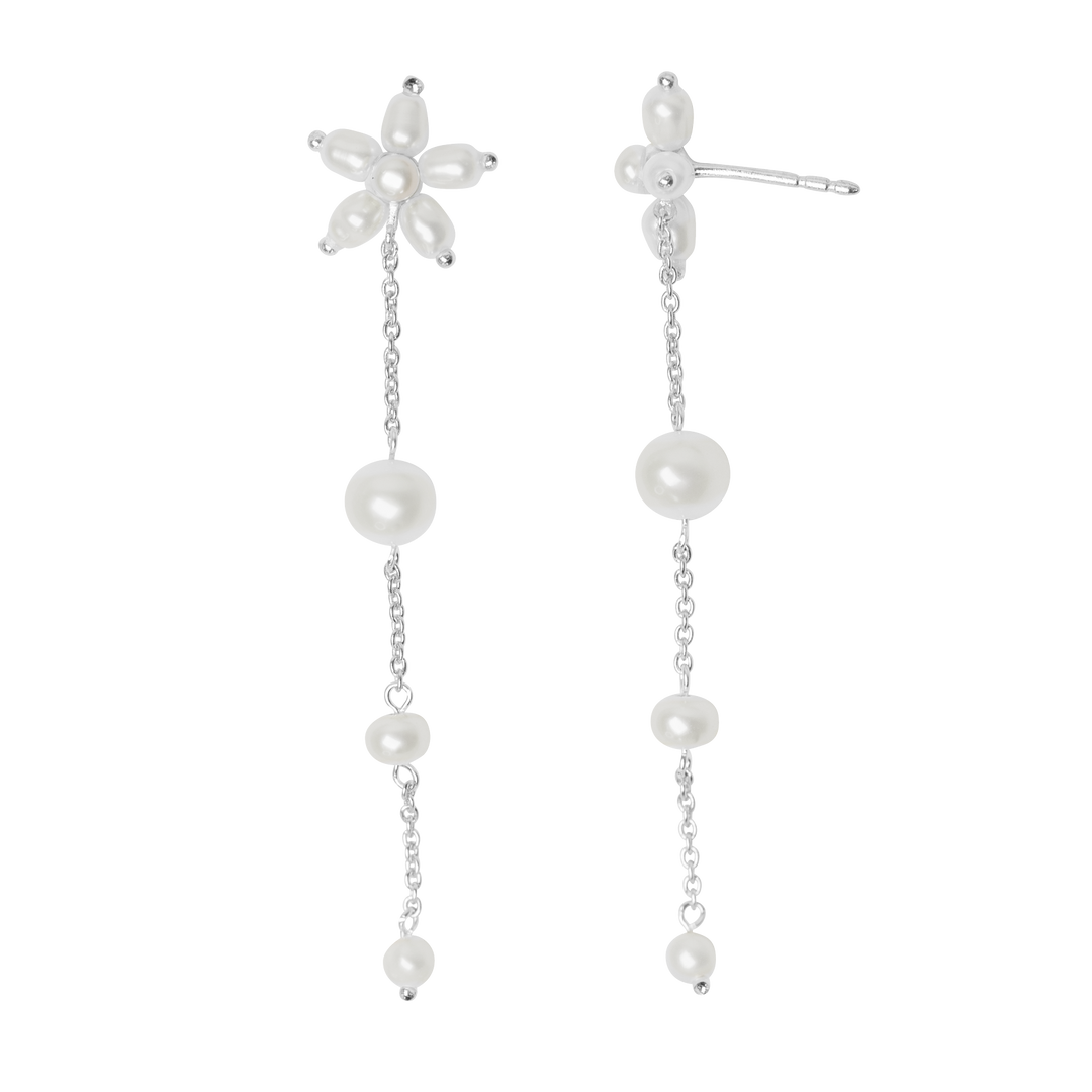 Bybiehl - Pearl Signatur øreringe med perler i sølv - 4-040wp-r