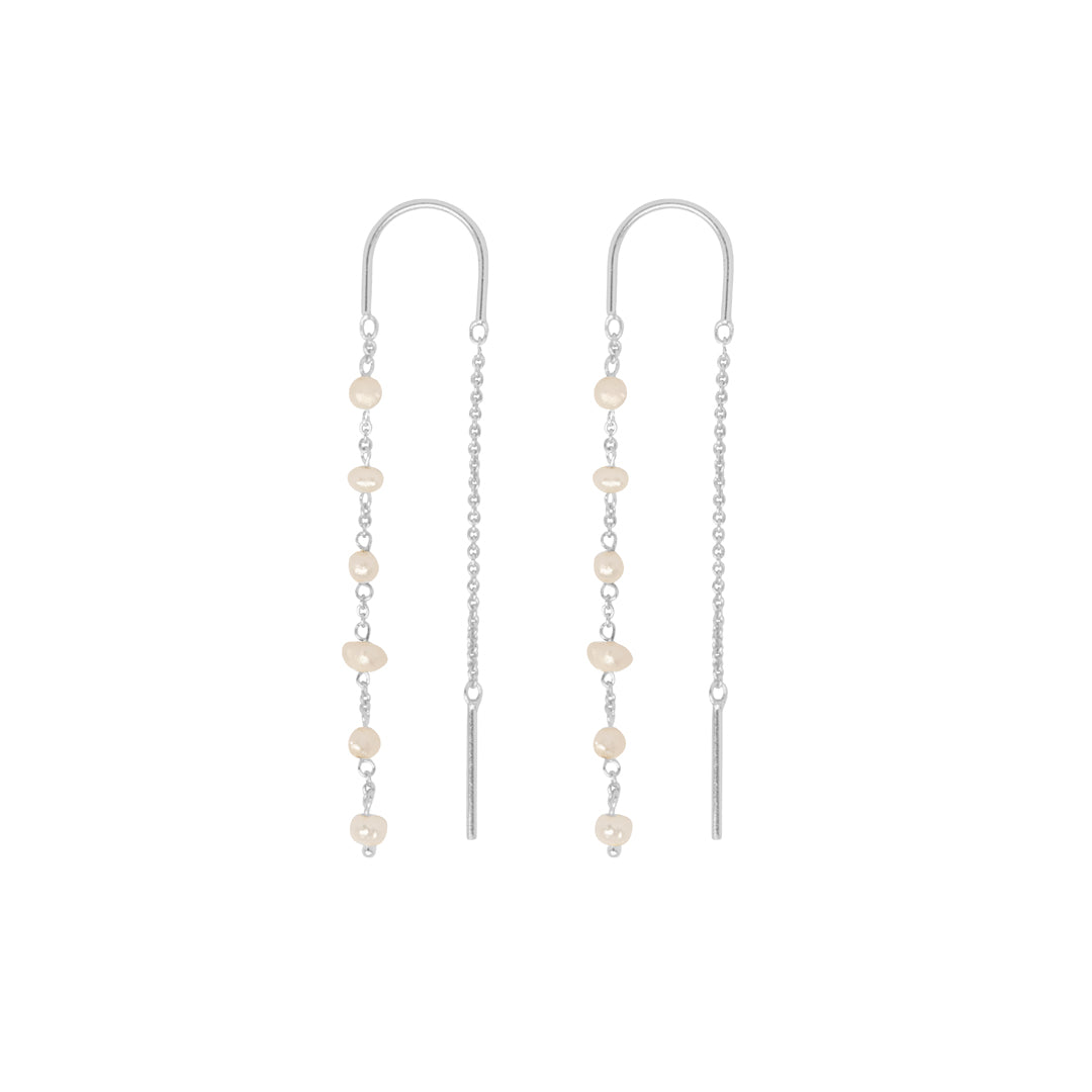 byBiehl - Scarlett kæde øreringe i sølv med perler - 4-3402wp-r