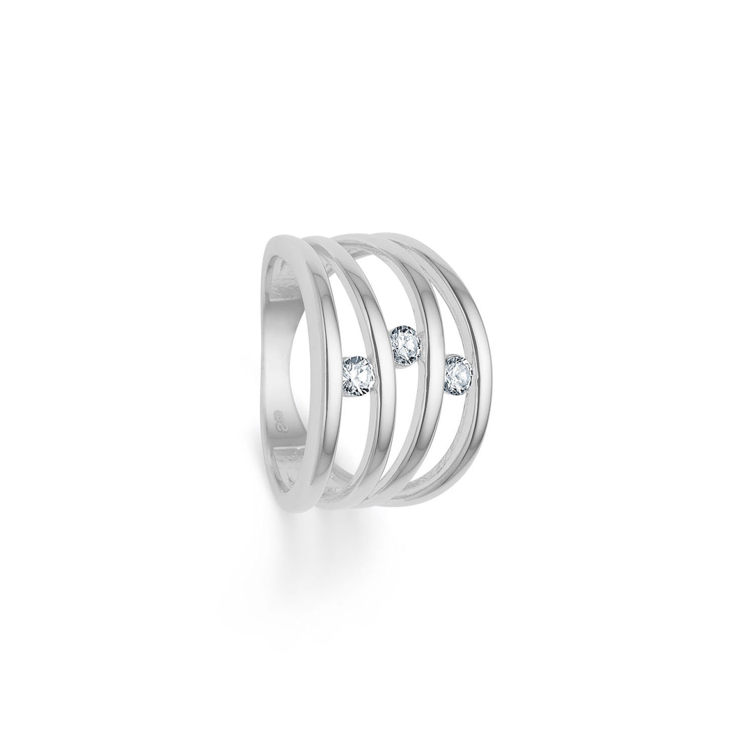 Randers Sølv - Sølv ring med sten - 501508