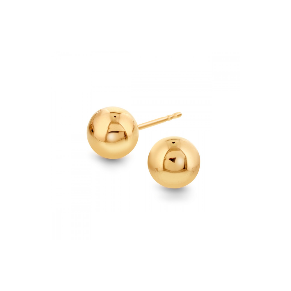 Arne Nordlie - 14 kt. kugle ørestikker, 6 mm - 53306