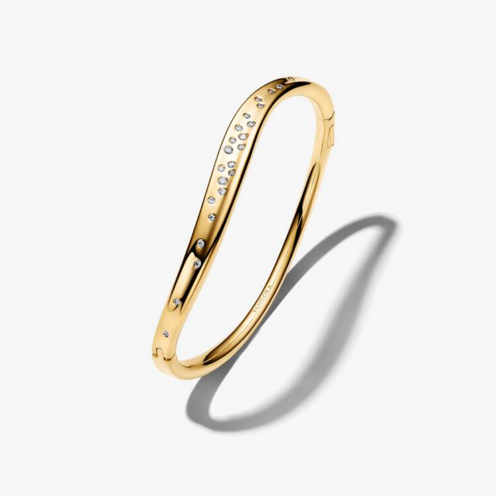 Pandora - Forgyldt organisk amring med zirkonia stjernedrys - 564655c01