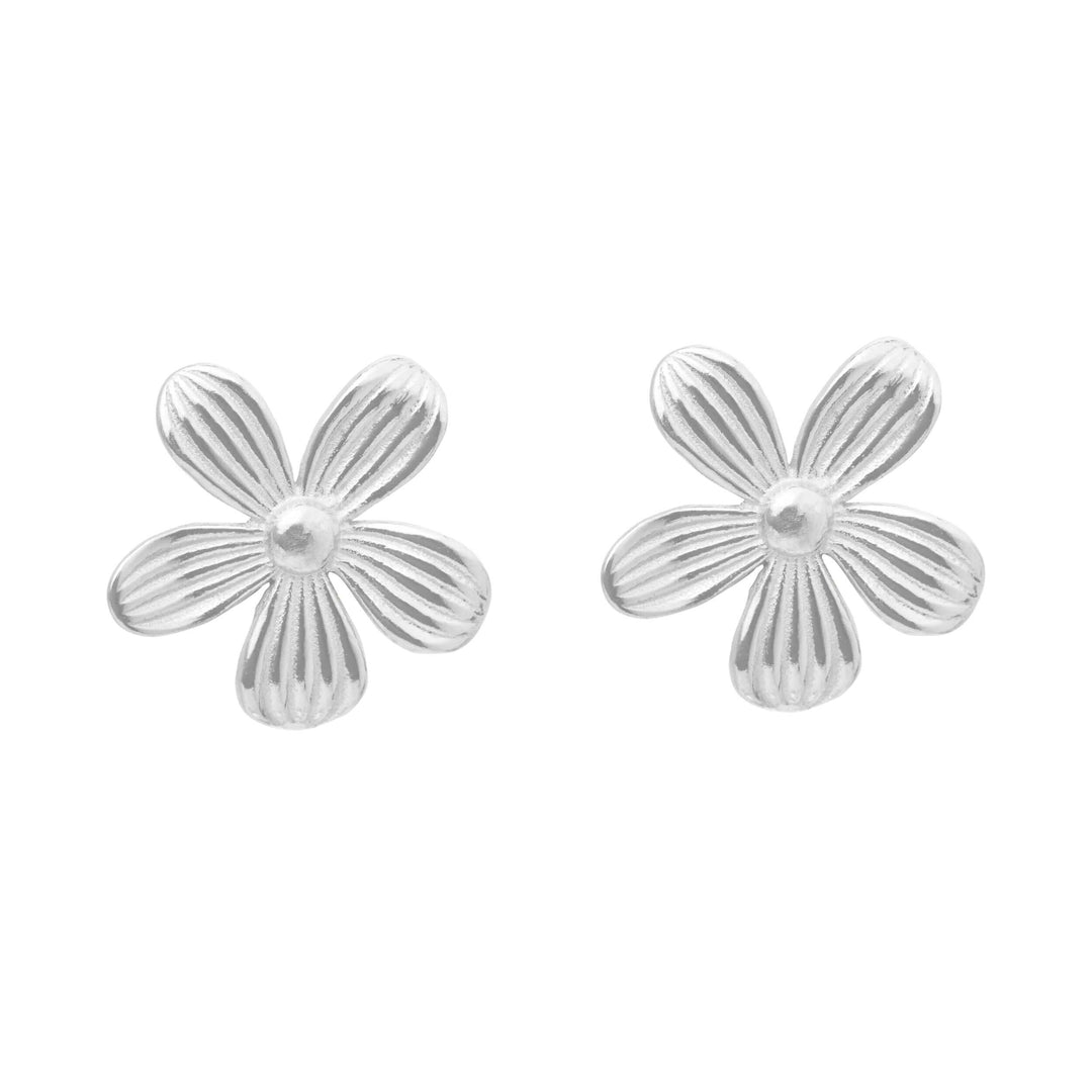 SFB - Sølv blomster ørestik - 5696-1-999
