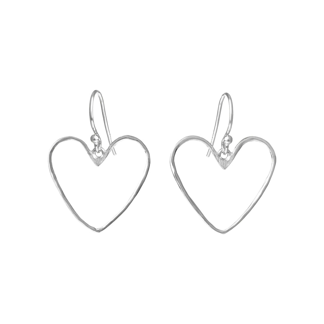 SFB - Sølv øreringe med åbetn hjerte - 5703-1-20