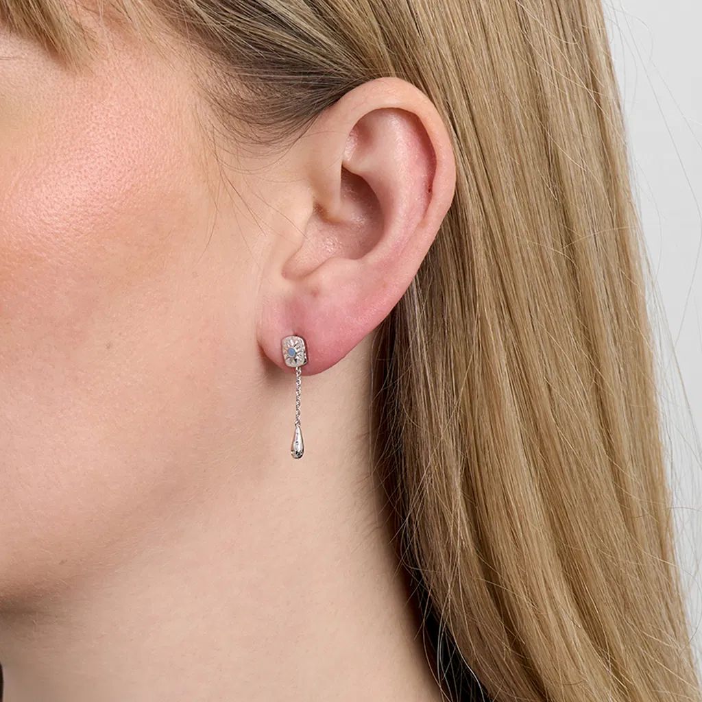 Studio Z - Marena sølv ørestik med blå sten - 7117958