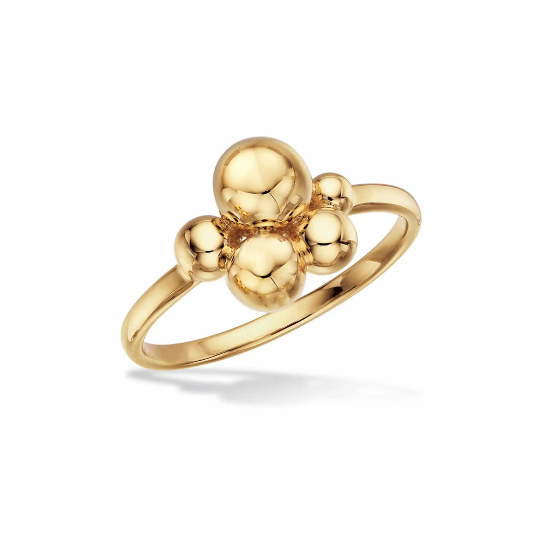 Scrouples - 8 karat guld kugle besat ring - 713603