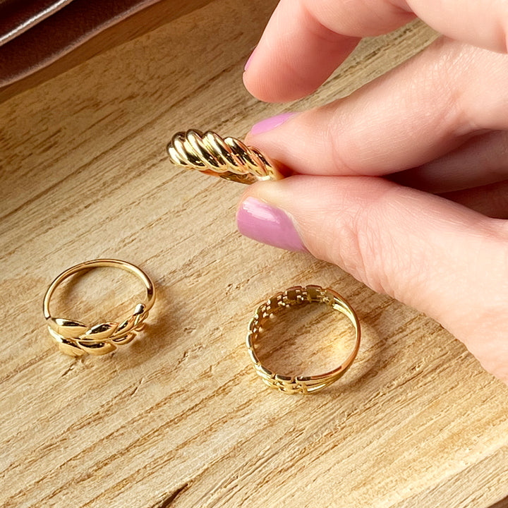 Scrouples - 8 karat guld ring med snoet design - 714283