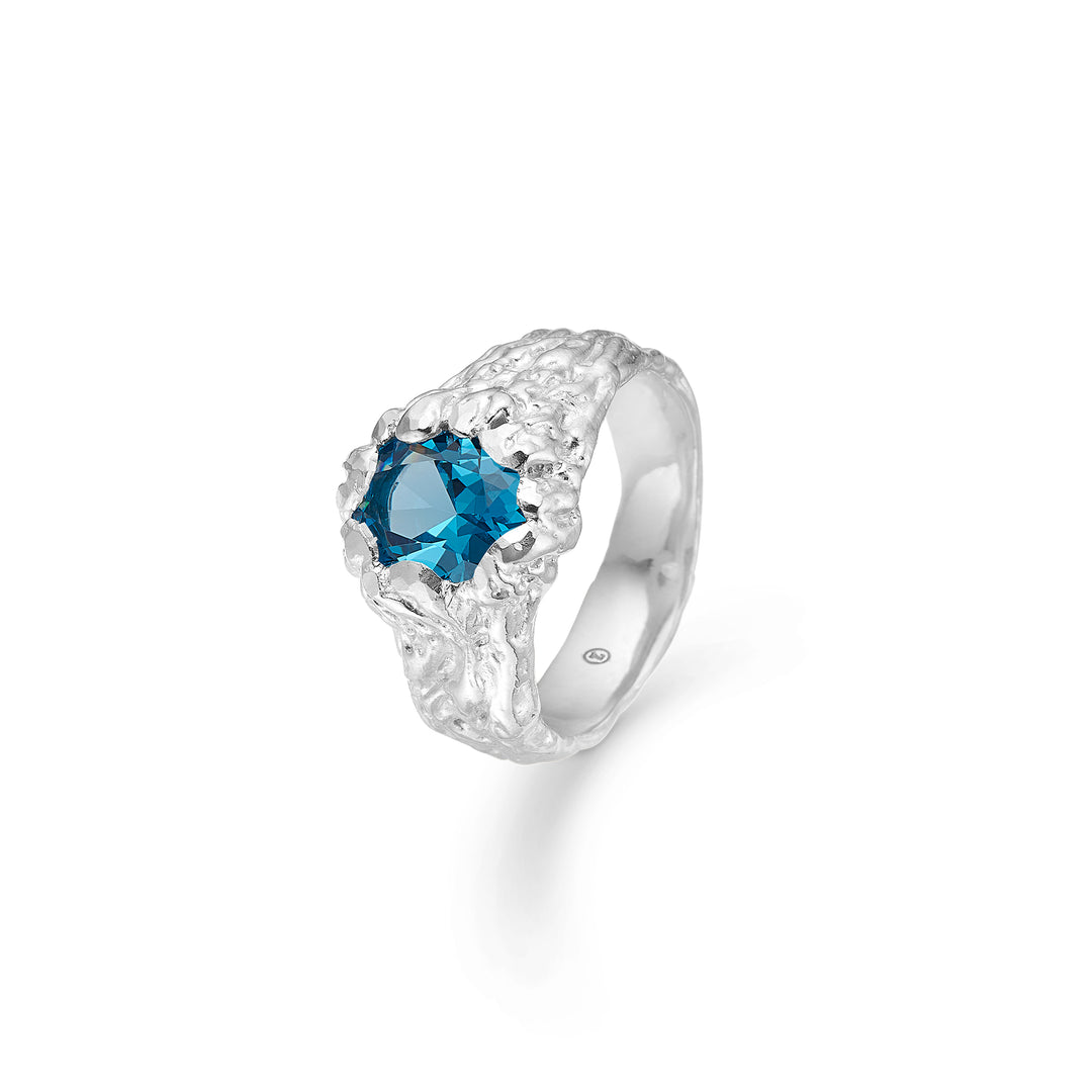 Studio Z - Forest sølv ring med blå sten - 7147848