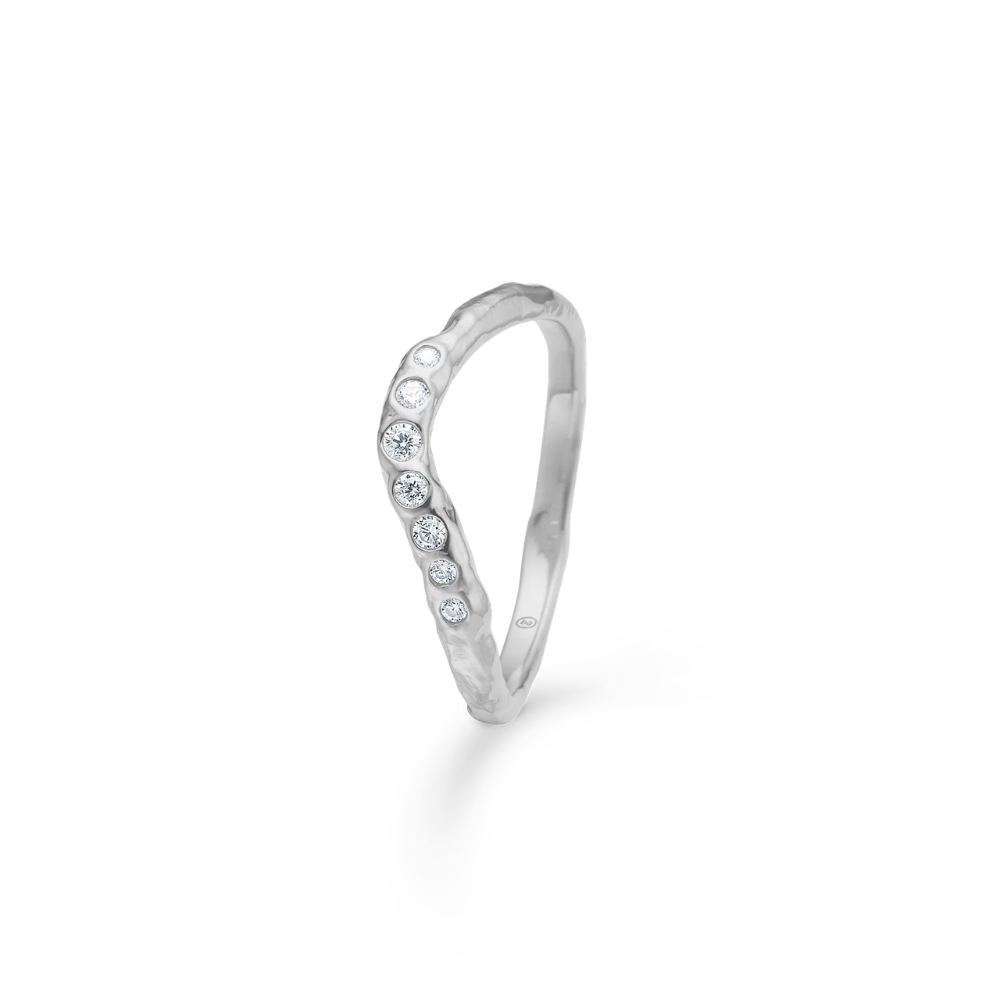 Studio Z - Veil ring i sølv med 7 graduerede zirkoner - 7147967