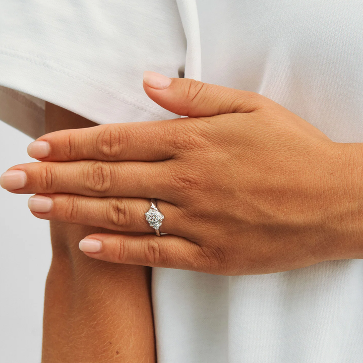 Studio Z - Veil ring i sølv med 2 zirkoner - 7147968